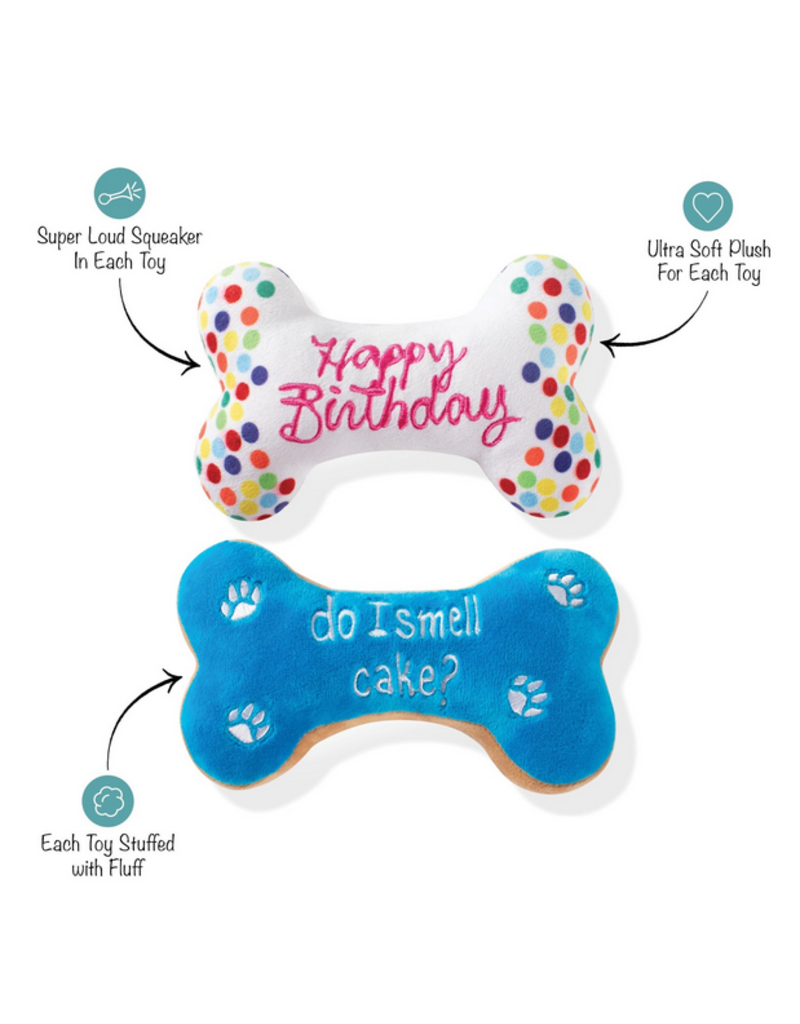 Pet Shop Pet Shop Fringe Studio Plush Dog Toy | Birthday Bones 2 pk