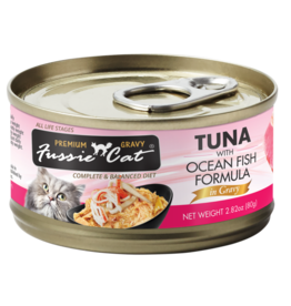 Fussie Cat Fussie Cat Cans | Tuna w Ocean Fish in Gravy 2.82 oz CASE