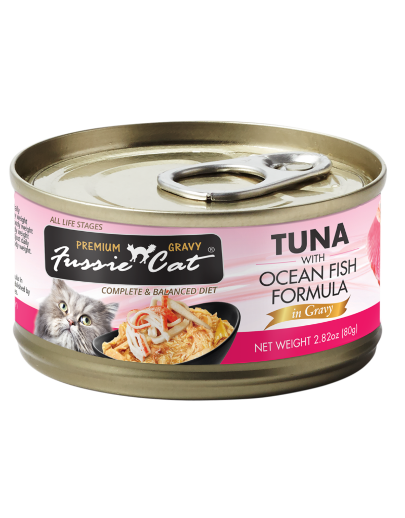Fussie Cat Fussie Cat Cans | Tuna w Ocean Fish in Gravy 2.82 oz CASE