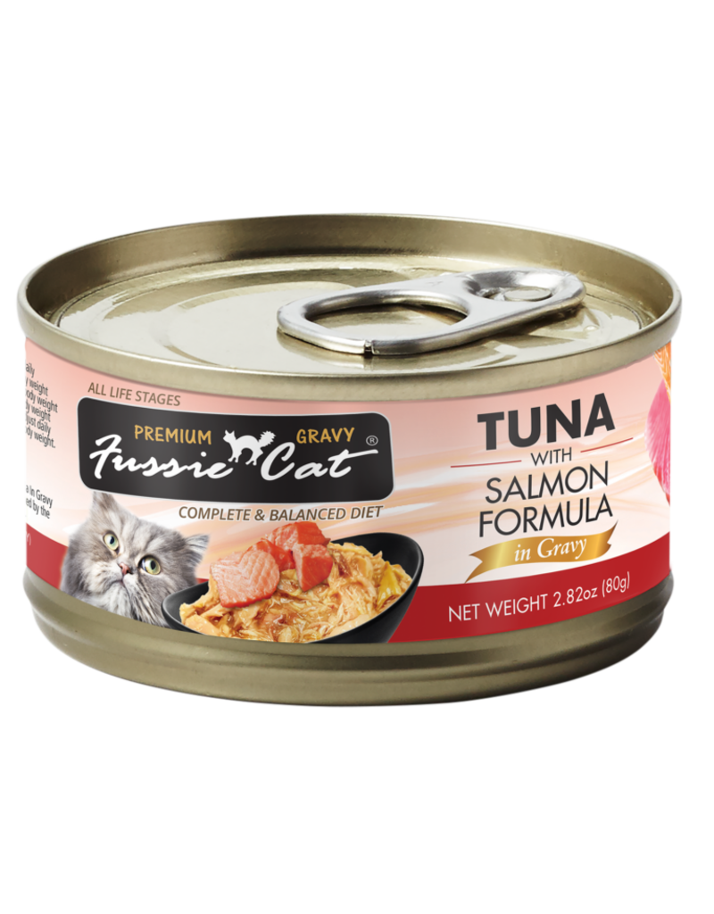 Fussie Cat Fussie Cat Canned Cat Food | Premium Tuna with Salmon in Gravy 2.82 oz CASE