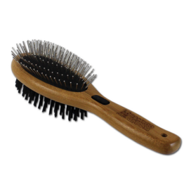 Bamboo Groom Bamboo Groom | Large Combo Brush with Bristles & Stainless Steel Pins