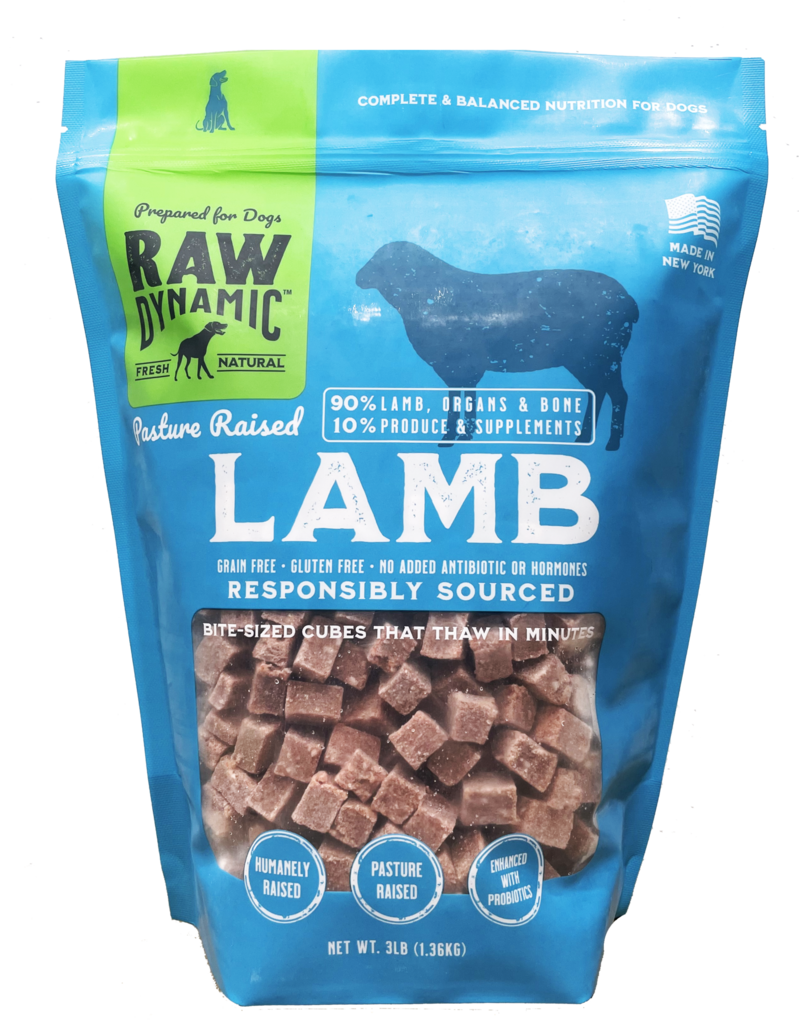 Raw Dynamic Raw Dynamic Frozen Raw Dog Food | Pasture Raised Lamb Cubes 6 lb (*Frozen Products for Local Delivery or In-Store Pickup Only. *)