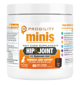 Nootie Nootie Progility Soft Chews | Hip & Joint with Hyaluronic Acid for Dogs 60 Chews Mini