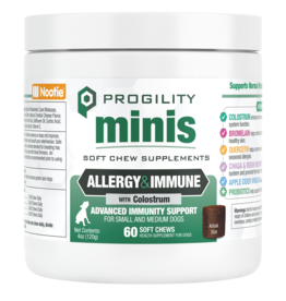 Nootie Nootie Progility Soft Chews | Allergy Relief with Colostrum for Dogs 60 Chews Mini