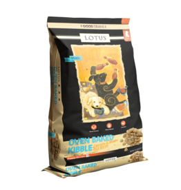 Lotus Natural Pet Food z Lotus Oven Baked Dog Kibble | Puppy Chicken & Brown Rice Recipe 12.5 lb