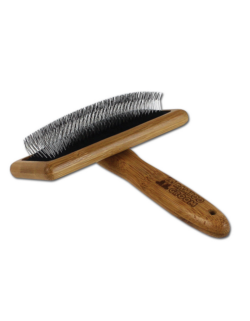 Bamboo Groom Bamboo Groom | Large Slicker Brush with Stainless Steel Pins