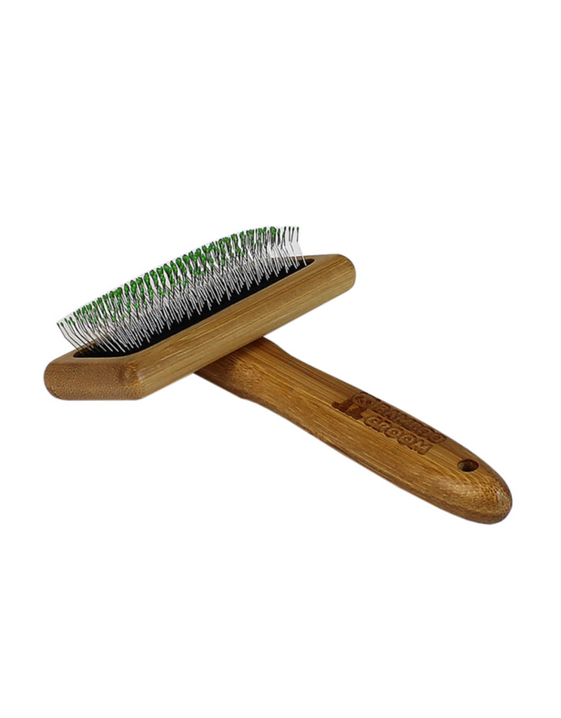 Bamboo Groom Bamboo Groom | Medium Soft Slicker Brush with Stainless Steel Pins & Comfort Tips