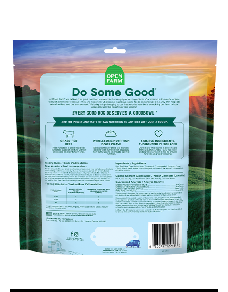 Open Farm Open Farm Goodbowl Freeze Dried | Grass Fed Beef Recipe for Dogs 8 oz