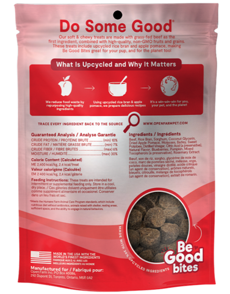 Open Farm Open Farm Be Good Bites Dog Treats | Soft & Chewy Grass Fed Beef Recipe 6 oz