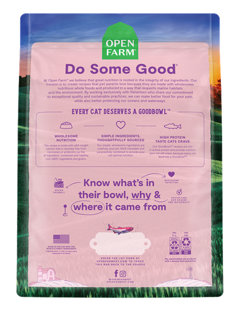 Open Farm z Open Farm Oven Baked Cat Kibble | Goodbowl Wild Caught Salmon & Brown Rice Recipe 7 lb