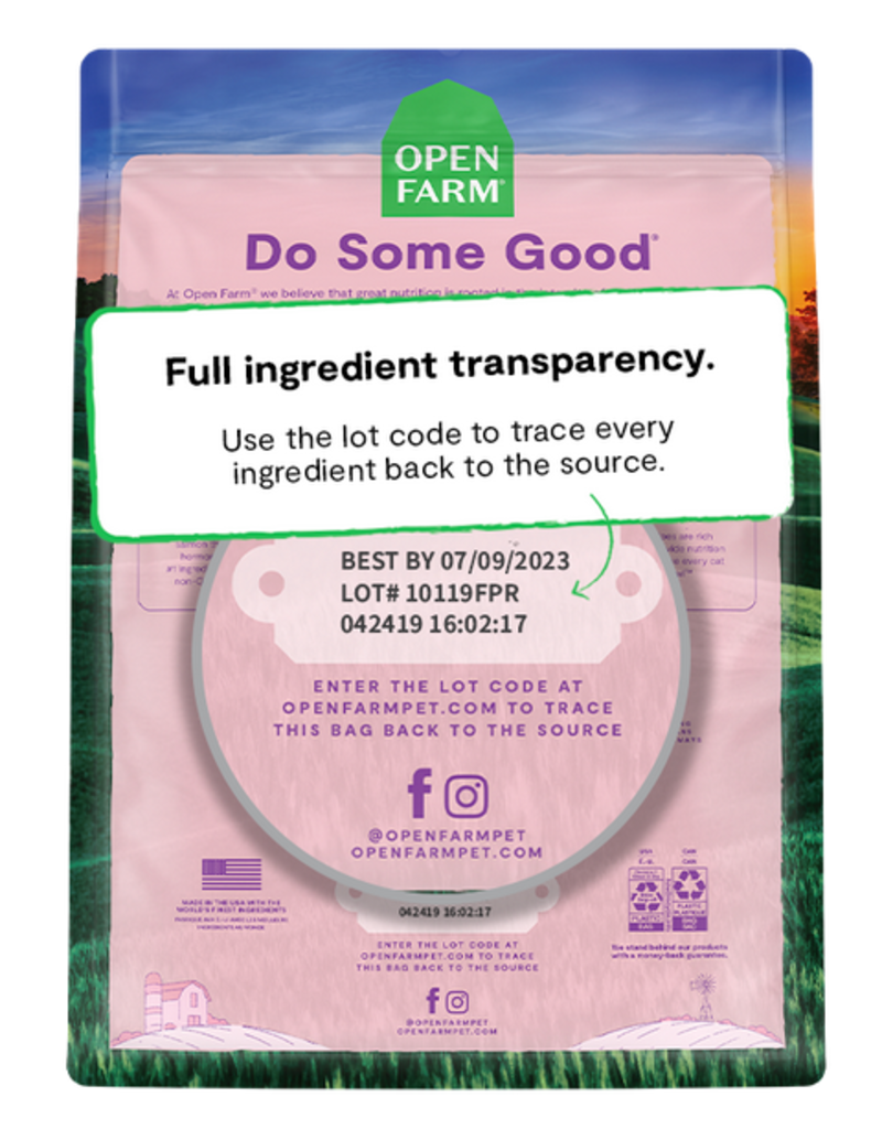 Open Farm z Open Farm Oven Baked Cat Kibble | Goodbowl Wild Caught Salmon & Brown Rice Recipe 3 lb