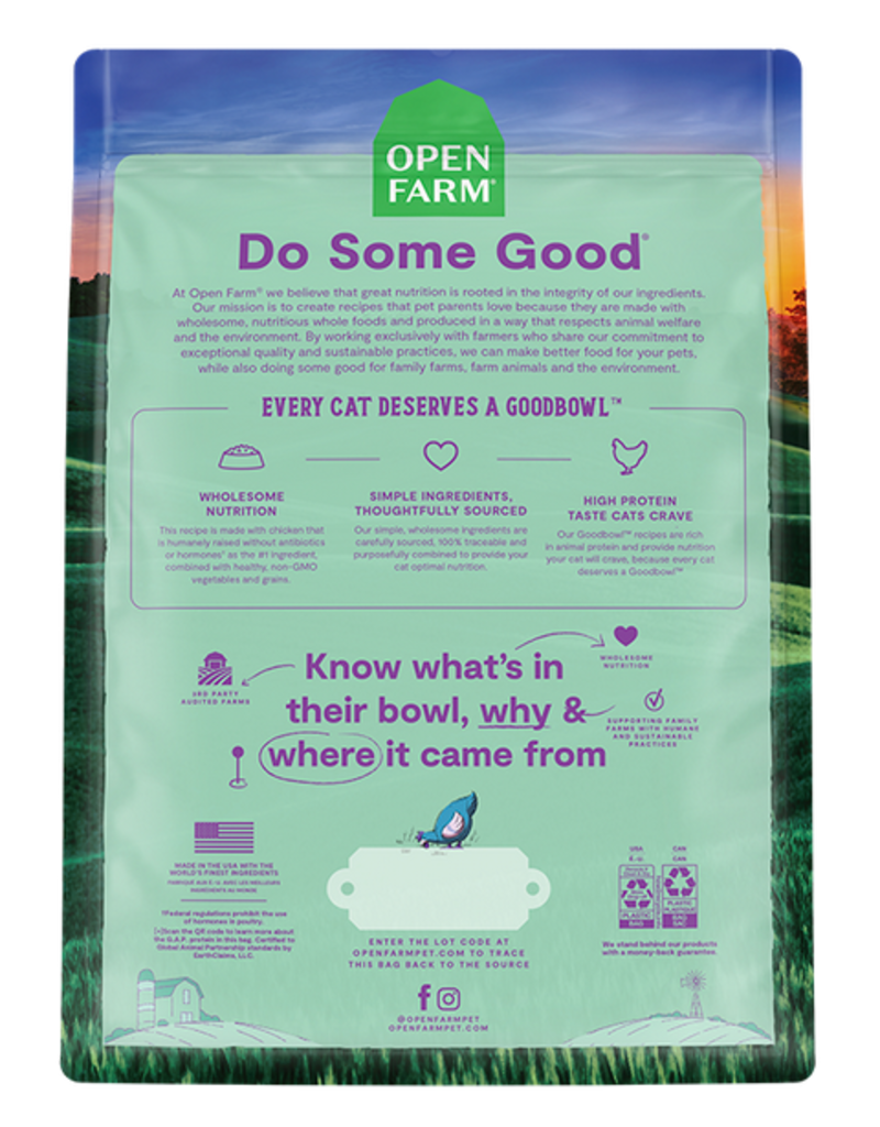 Open Farm z Open Farm Oven Baked Cat Kibble | Goodbowl Harvest Chicken & Brown Rice Recipe 3 lb