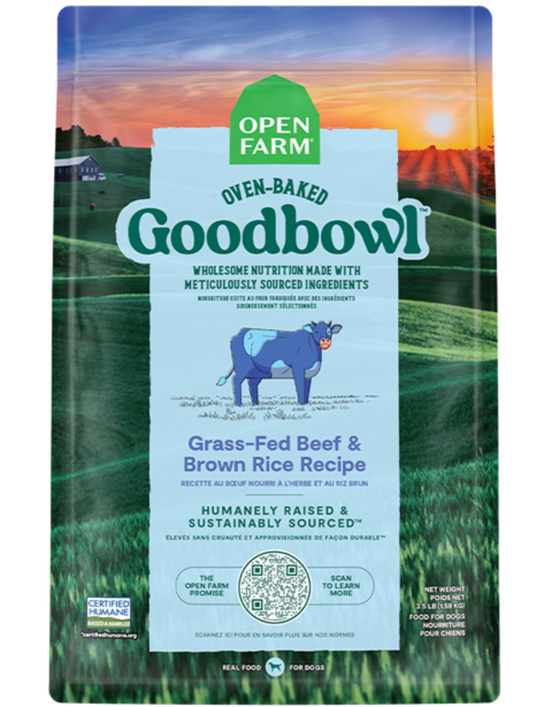 Open Farm Open Farm Oven Baked Dog Kibble | Goodbowl Grass Fed Beef & Brown Rice Recipe 22 lb