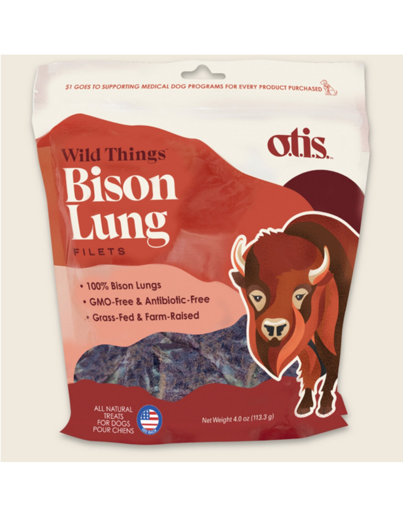 OTIS OTIS Dog Treats | Wild Things Bison Lung Filets 4 oz