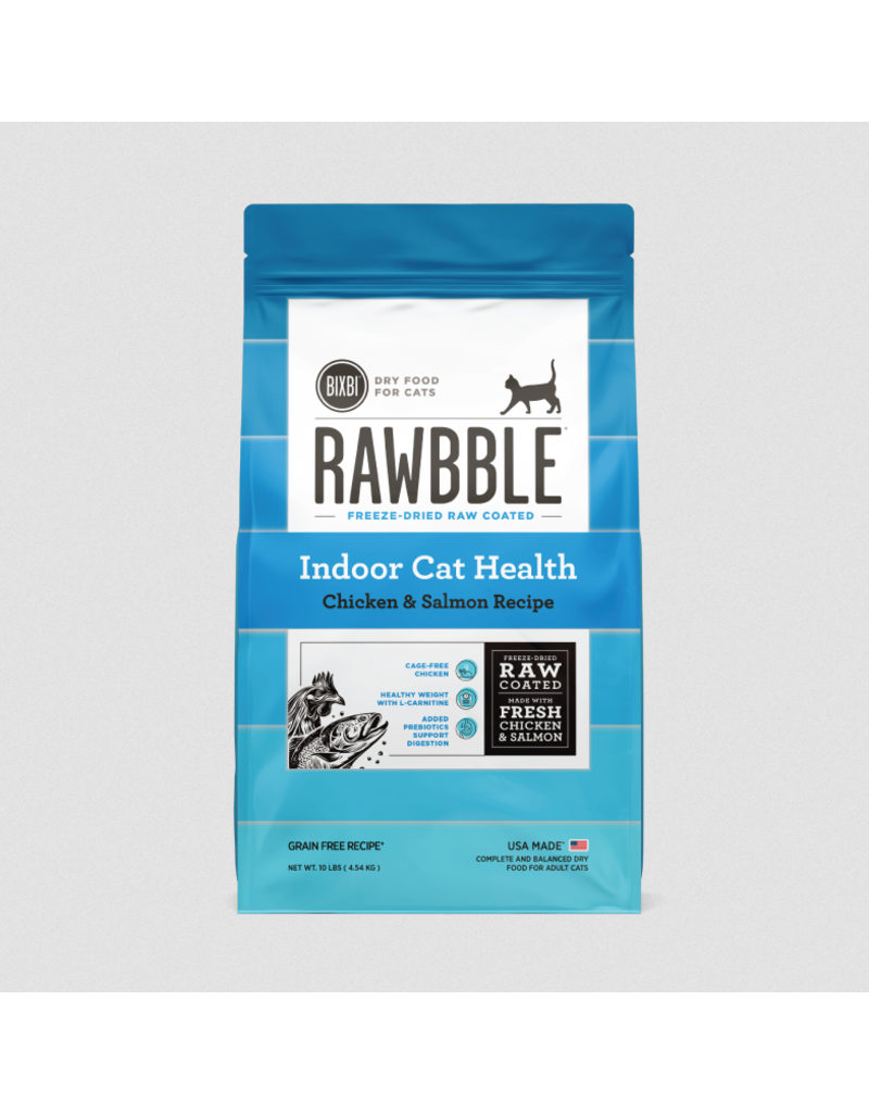 Bixbi z Bixbi Rawbble Cat Kibble | Indoor Health Chicken & Salmon Recipe 10 lb