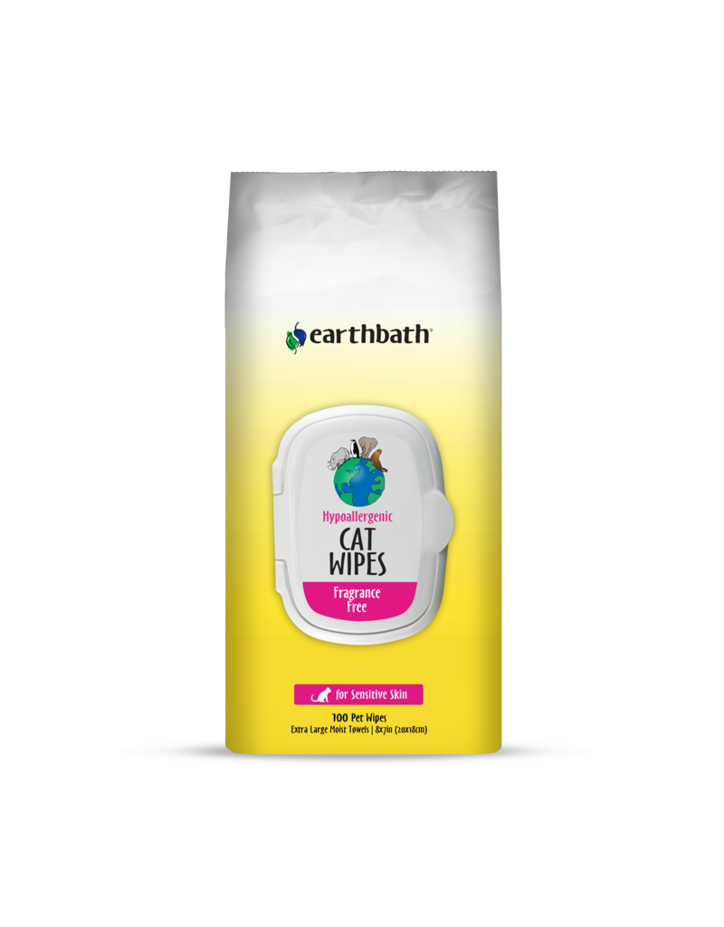 Earthbath Earthbath Cat Grooming Wipes | Hypo-Allergenic Fragrance Free 100 ct