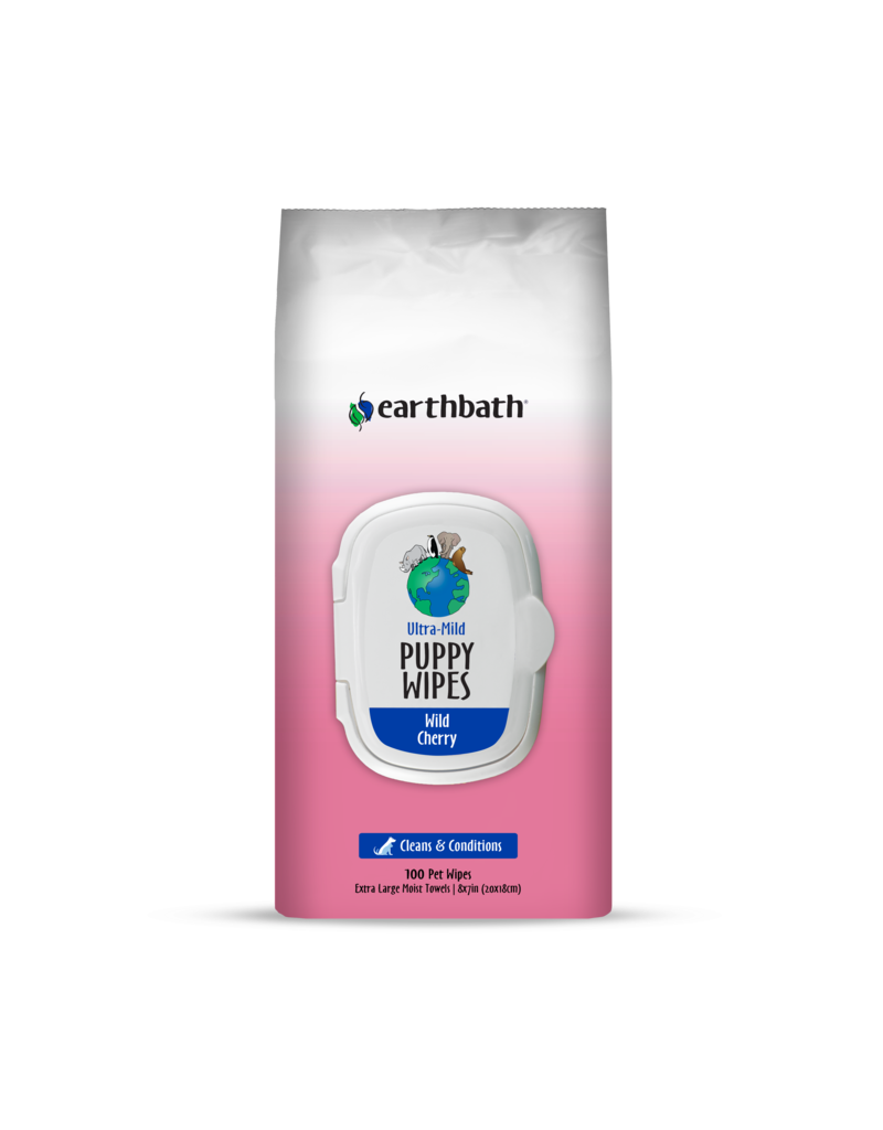 Earthbath DISC/M Earthbath Dog Grooming Wipes | Puppy Wipes Wild Cherry 30 ct