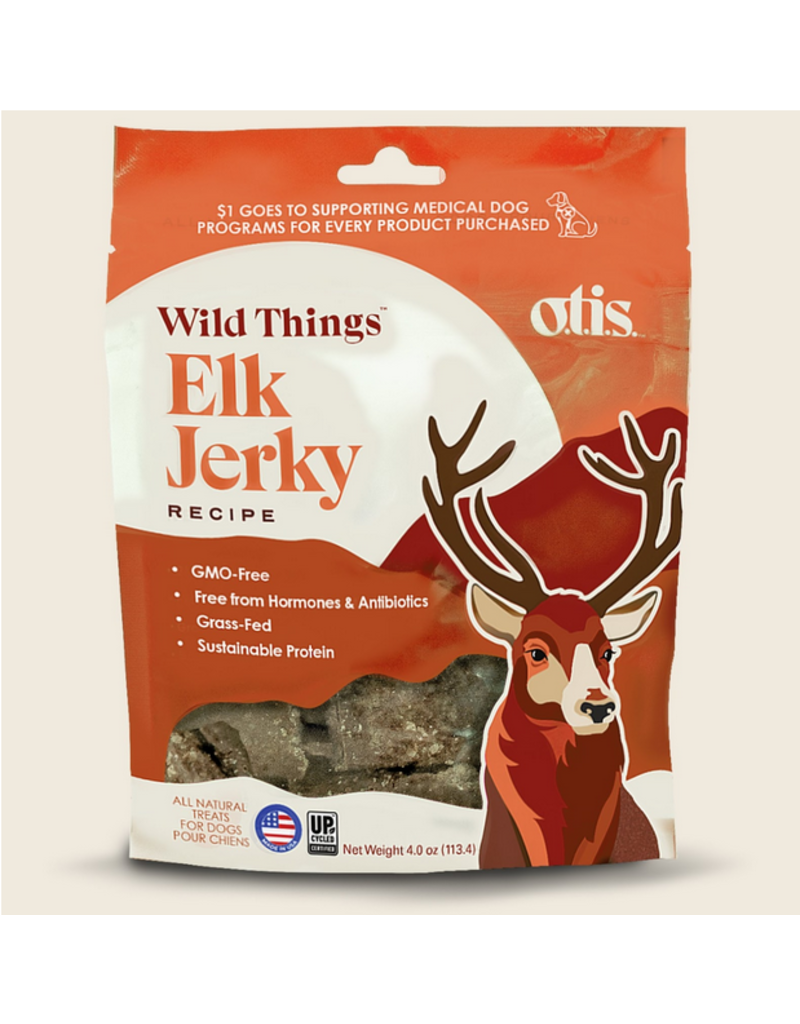 OTIS OTIS Dog Treats | Wild Things Elk Jerky Recipe 4 oz