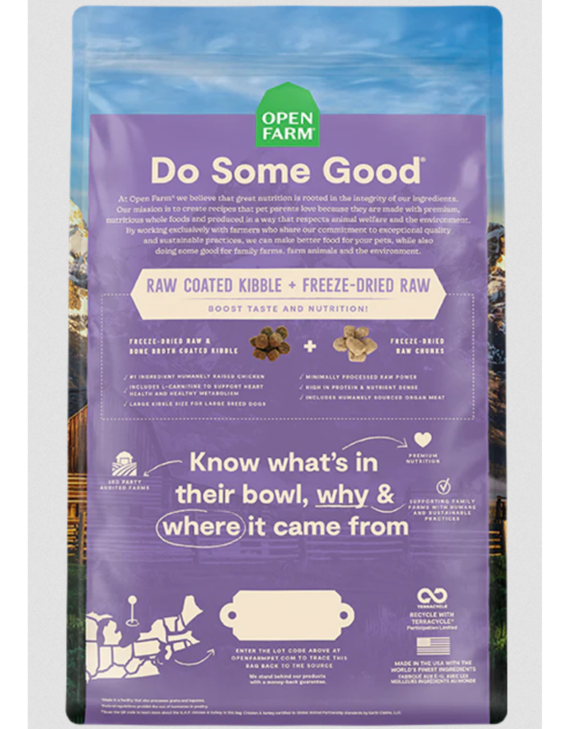 Open Farm Open Farm RawMix Dog Kibble | Grain Free Large Breed Recipe 20 lb