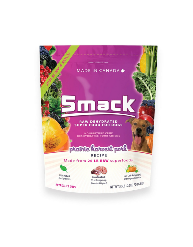 Smack Smack Pet Food Dehydrated for Dogs | Prairie Harvest Pork 5.5 lb