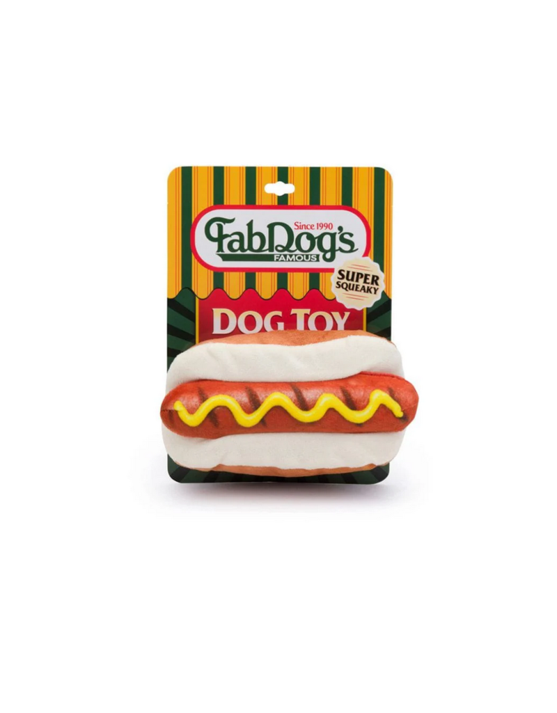 fabdog Fab Dog Plush Toys | Fast Foodies Famous Hot Dog