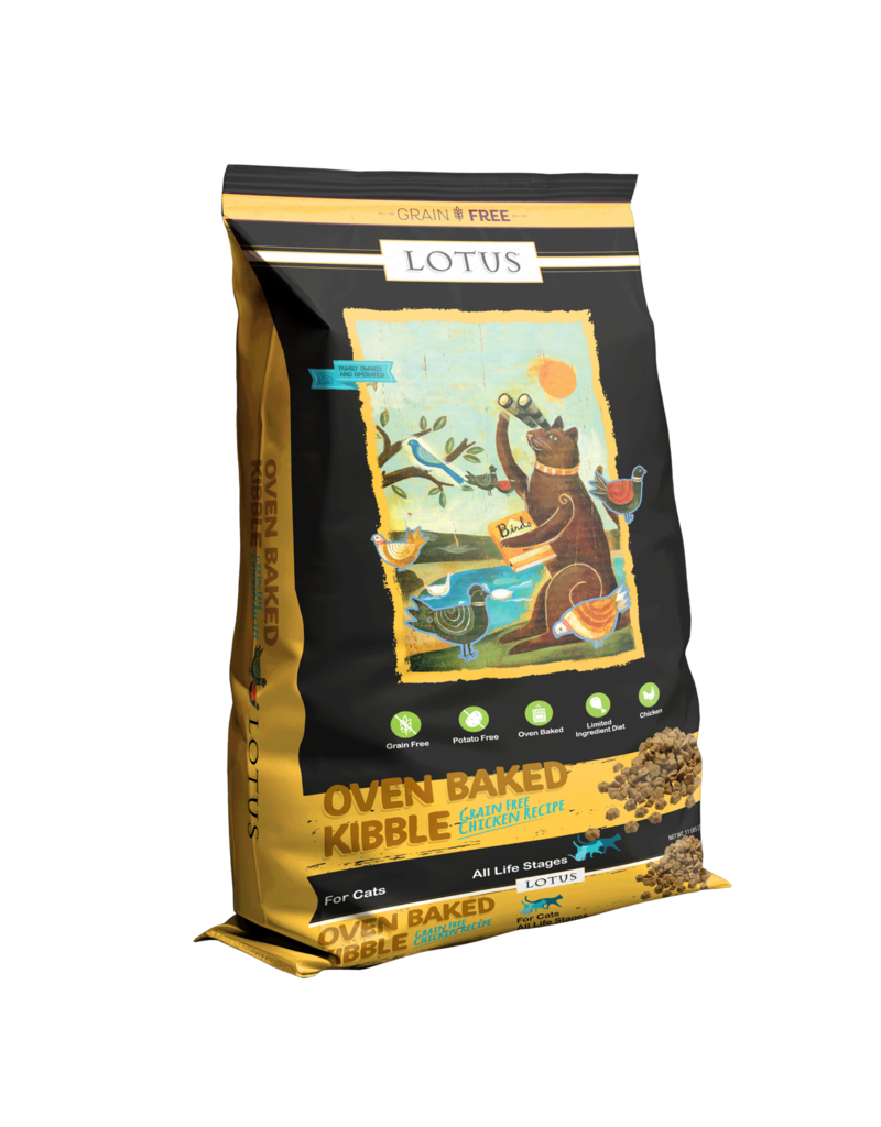 Lotus Natural Pet Food z Lotus Oven Baked Cat  Kibble | Grain Free Chicken Recipe 11 lb
