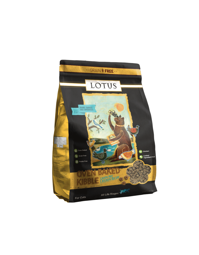 Lotus Natural Pet Food Lotus Oven Baked Cat  Kibble | Grain Free Chicken Recipe 2.2 lb