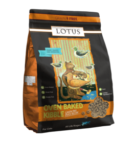 Lotus Natural Pet Food z Lotus Oven Baked Cat  Kibble | Grain Free Duck Recipe 5 lb