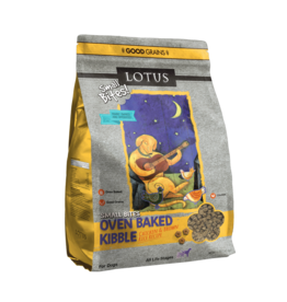 Lotus Natural Pet Food Lotus Oven Baked Dog Kibble | Small Bites Adult Chicken & Brown Rice Recipe 4 lb
