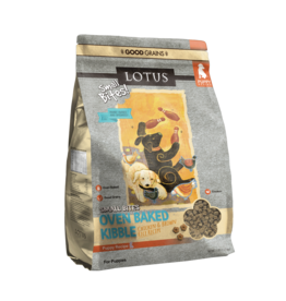 Lotus Natural Pet Food Lotus Oven Baked Dog  Kibble | Small Bites Puppy Chicken & Brown Rice Recipe 4 lb