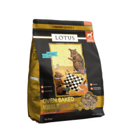 Lotus Natural Pet Food DISC/D Lotus Oven Baked Dog  Kibble | Senior Chicken & Brown Rice Recipe 4 lb