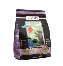 Lotus Natural Pet Food DISC/D Lotus Oven Baked Dog  Kibble | Grain Free Lamb & Turkey Liver Recipe 20 lb
