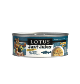 Lotus Natural Pet Food Lotus Just Juicy Canned Cat Food | Grain Free Salmon & Pollock Stew 5.3 oz CASE/24