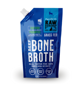 Raw Dynamic Raw Dynamic Frozen Bone Broth | Species Probiotic Beef for Cats 12 oz CASE/6 (*Frozen Products for Local Delivery or In-Store Pickup Only. *)