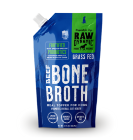 Raw Dynamic Raw Dynamic Frozen Bone Broth | Species Probiotic Beef for Dogs 12 oz (*Frozen Products for Local Delivery or In-Store Pickup Only. *)