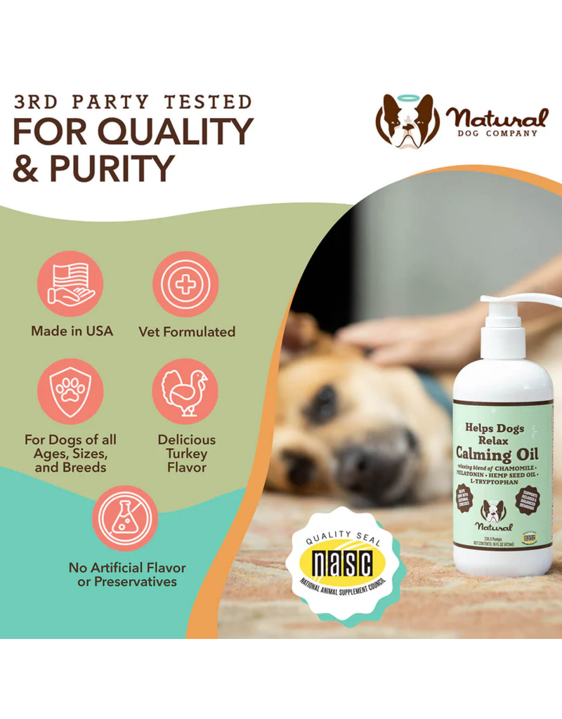 Natural Dog Company Natural Dog Company Supplements | Calming Oil with Chamomile 16 oz