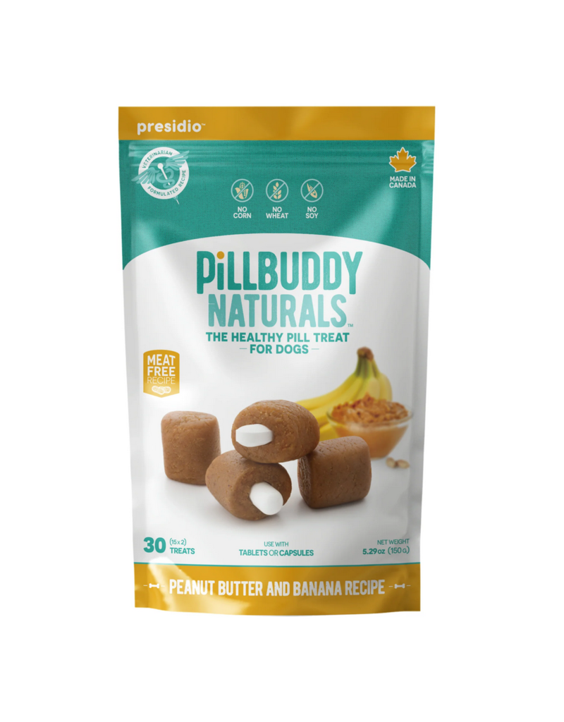Presidio Natural Pet Co Presidio Pill Buddy Naturals | Peanut Butter & Banana 30 ct