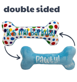 Huxley & Kent Huxley & Kent Birthday Dog Toys | It's My Barkday Bone Small