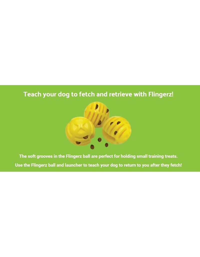 Flingerz Flingerz Dog Toys | Yellow & Glow Ball 2 pk