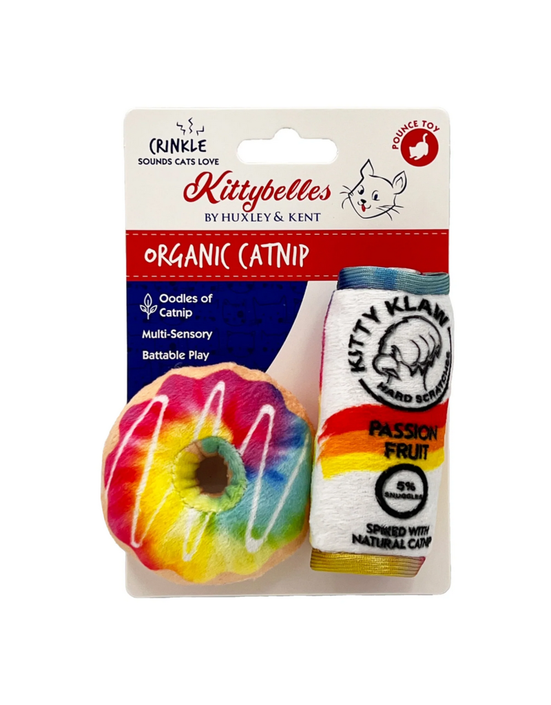 Huxley & Kent Huxley & Kent Kittybelles Cat Toys | Pride Donut & Kitty Klaw Passion Fruit 2 Pack