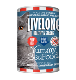 Livelong LiveLong Canned Cat Food | Yummy Seafood Salmon & Sardine 12.5 oz single