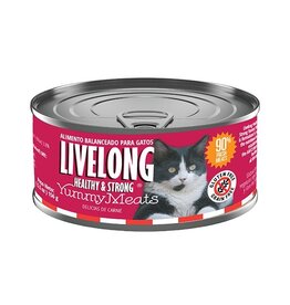 Livelong LiveLong Cat Canned Food Yummy Meats Lamb, Venison, Pork 5.5 oz single