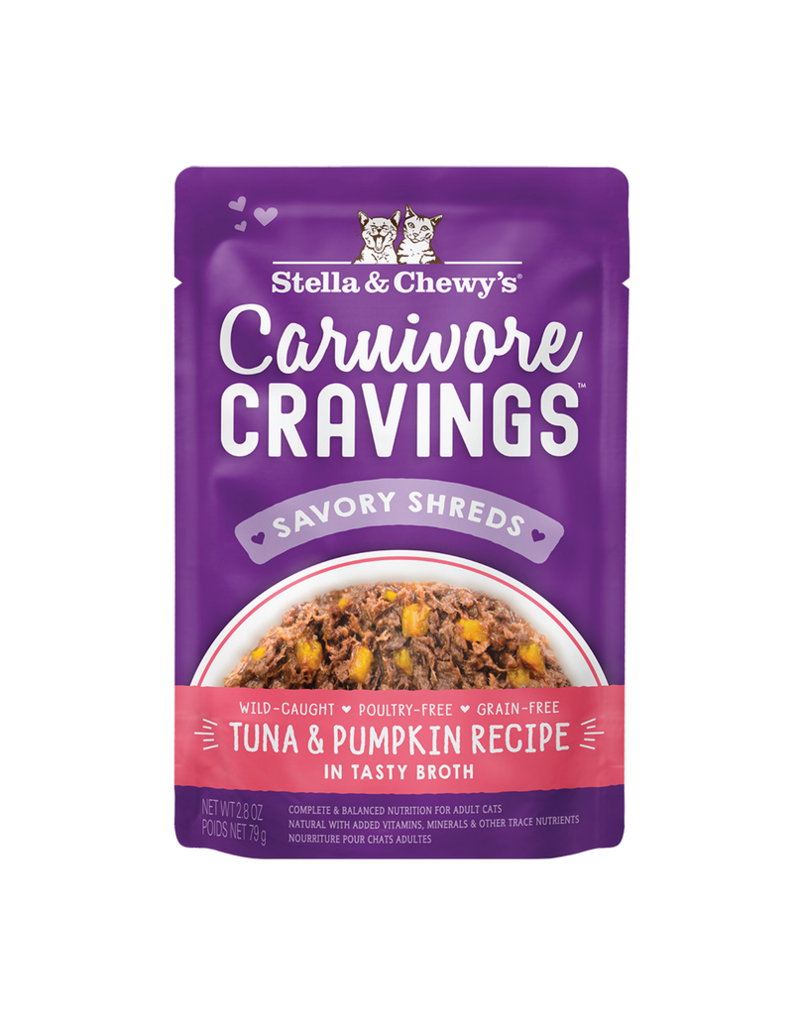 Stella & Chewy's Stella & Chewy's Carnivore Cravings Savory Shreds | Tuna & Pumpkin Pouch 2.8 oz CASE/24