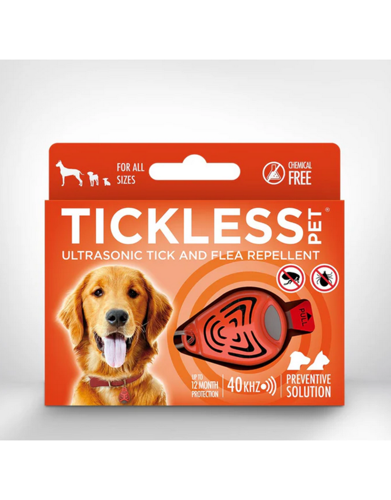 TicklessUSA Tickless Pet | Chemical Free Ultrasonic Tick & Flea Repellent Orange