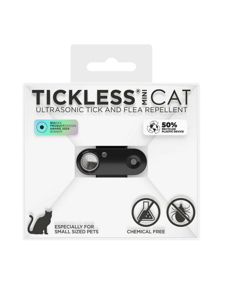 TicklessUSA Tickless Pet | Chemical Free Ultrasonic Tick & Flea Repellent Mini Cat Black Rechargeable