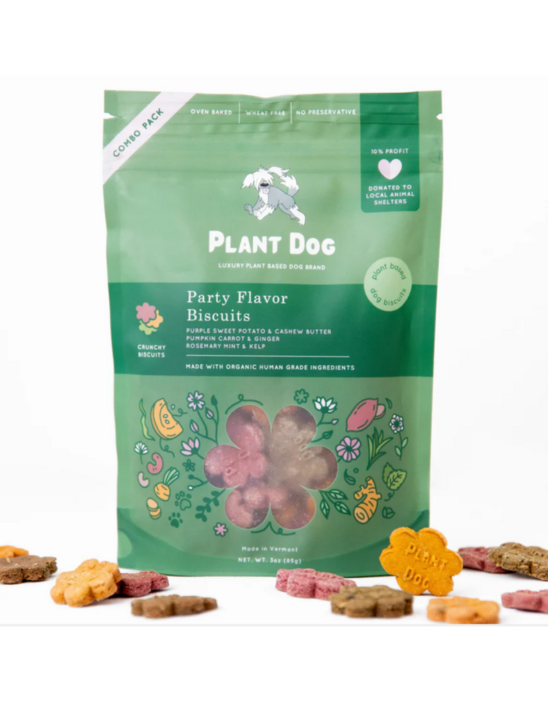 Plant Dog LLC Plant Dog Treats | Combo Pack Party Flavor Biscuits 3 oz