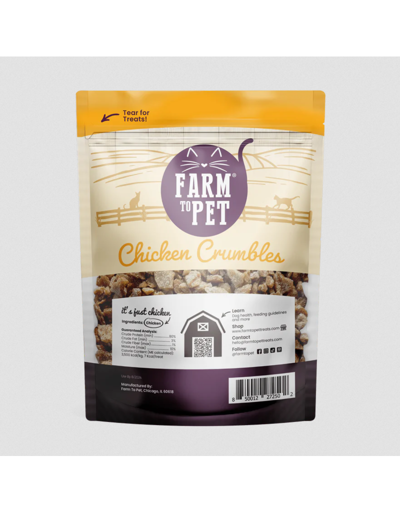Farm to Pet Farm to Pet Cat Treats | Chicken Crumbles 3 oz