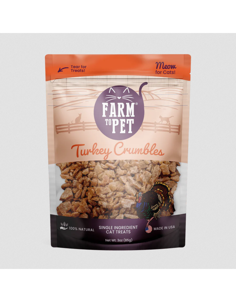 Farm to Pet Farm to Pet Cat Treats | Turkey Crumbles 3 oz