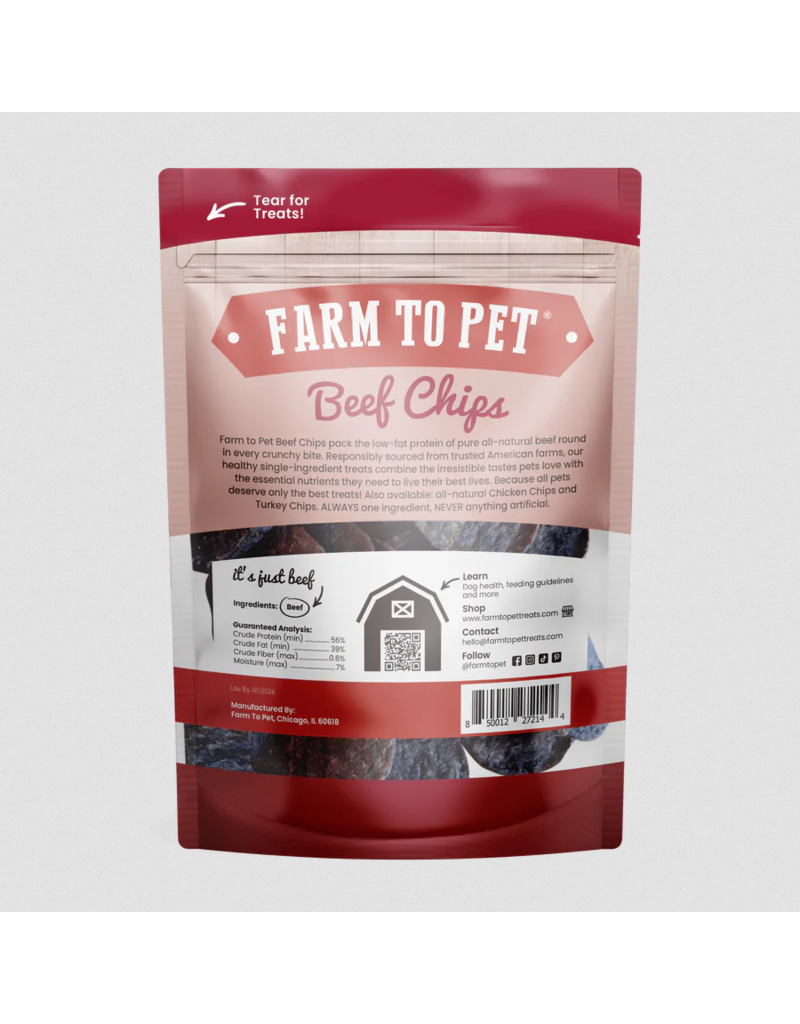 Farm to Pet Farm to Pet Dog Treats | Beef Chips 4 oz