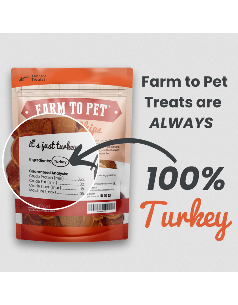Farm to Pet Farm to Pet Dog Treats | Turkey Chips 4 oz